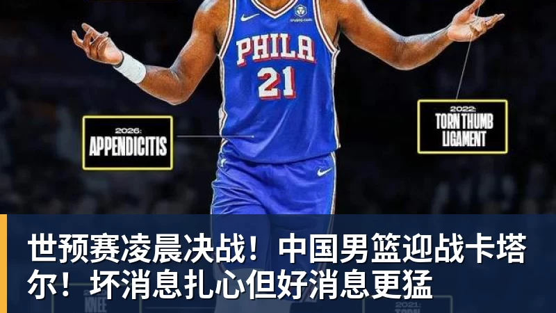 世预赛凌晨决战！中国男篮迎战卡塔尔！坏消息扎心但好消息更猛